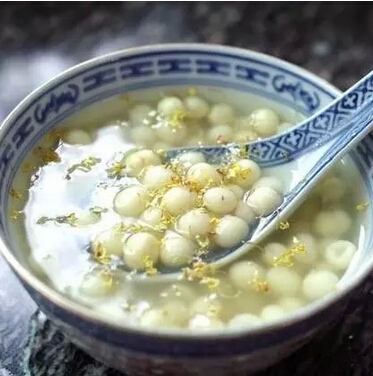 鸡头米桂花糖水