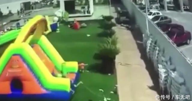 又一起!河北涞源突发龙卷风掀翻充气堡,2儿童