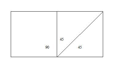 长方形纸怎么一个45度的角和135度的角