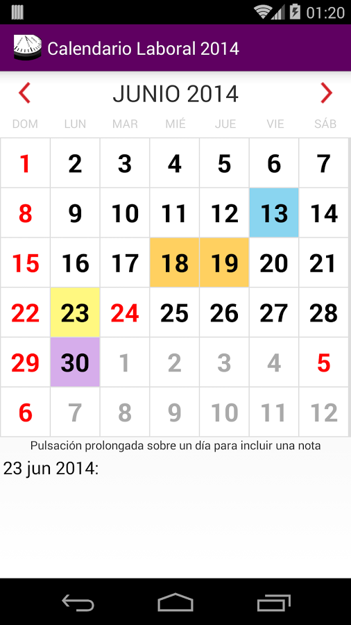 Calendario 2014 Venezuela截图1