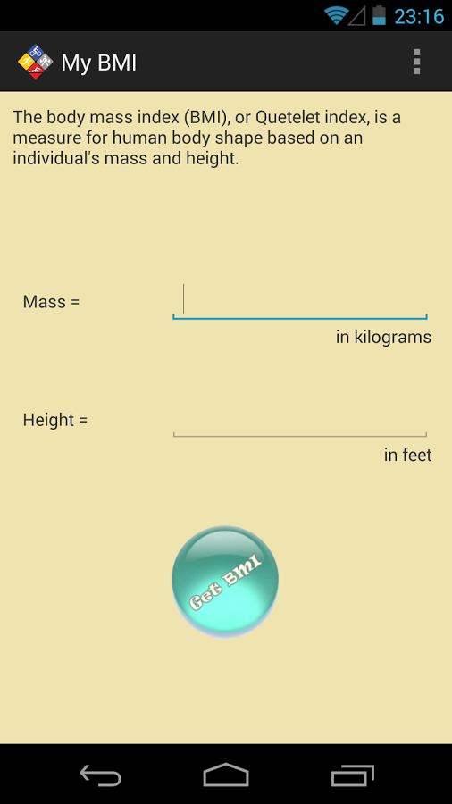 My BMI : Your BMI Calculator截图1