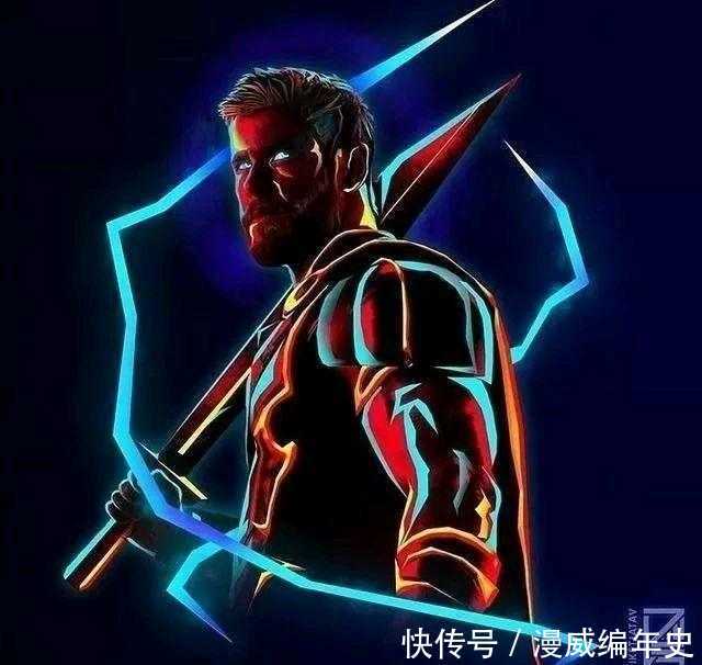 《复联3》电子艺术海报, 为啥就雷神与别人不