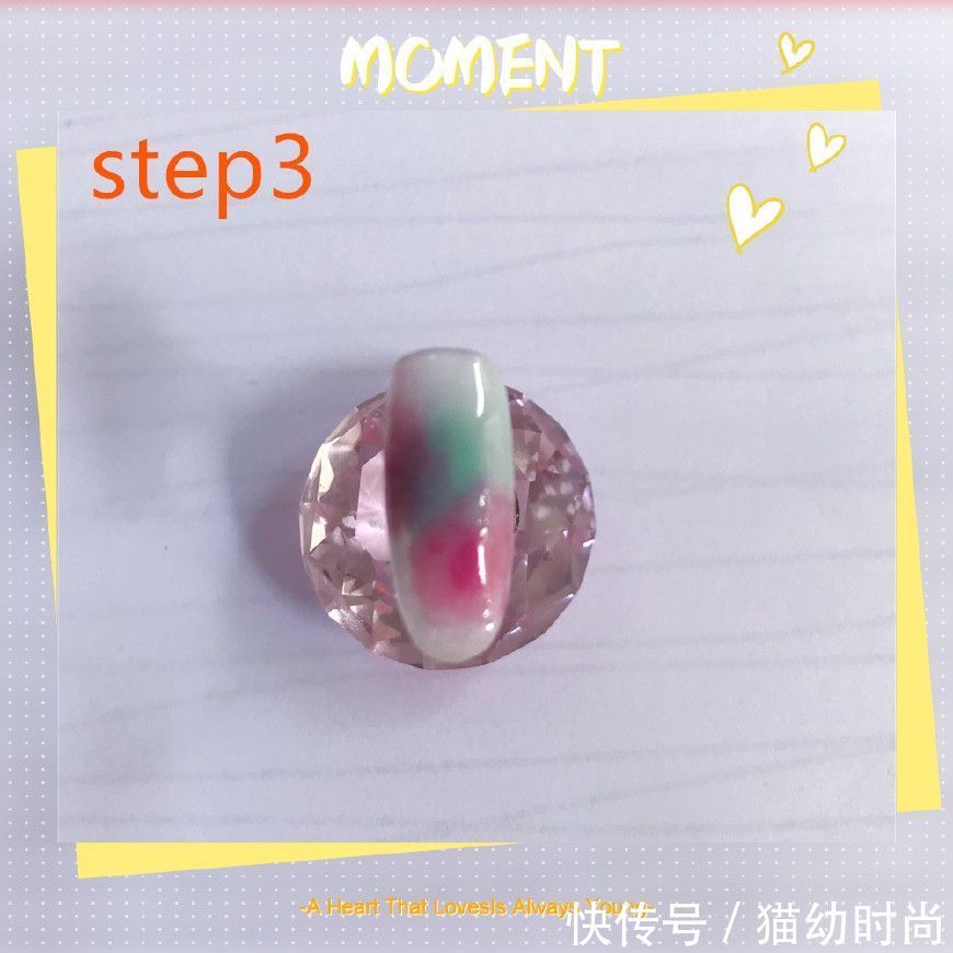 粉紫色晕染少女美甲教程,原来做美甲这么简单