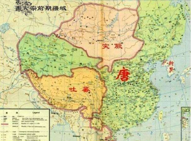 史料认定的唐朝边境图唐玄宗前期疆域图