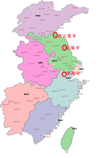 浙江湖州、江苏盐城和连云港, 三城市相比谁更