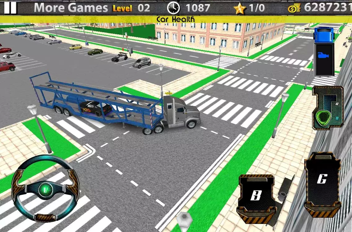 3D Car transport trailer truck截图4