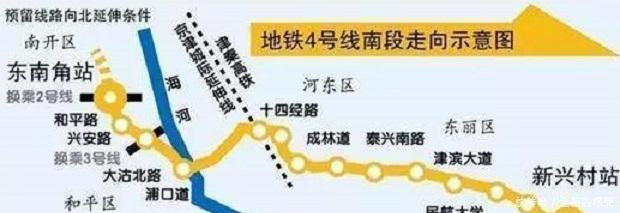 天津地铁4号线南段建设已经启动西起东南角站
