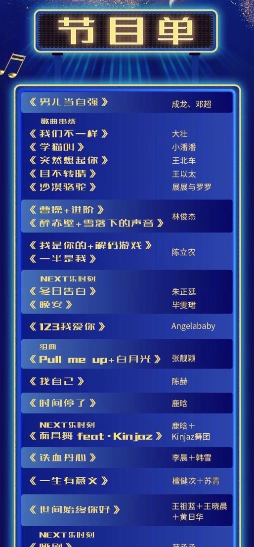 浙江卫视2019跨年演唱会歌单:开场都是抖音歌