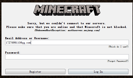 Sorry but we couldn't connect to our servers please make sure that you are online and that minecraft