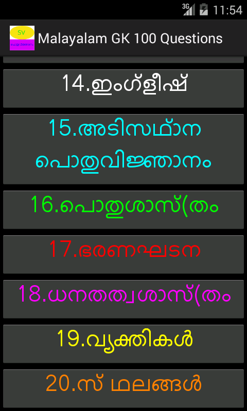 Malayalam GK General Knowledge截图20