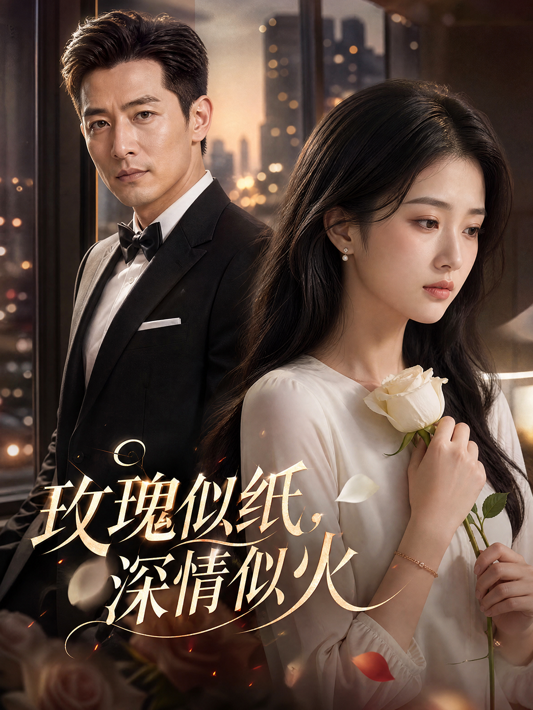 玫瑰似纸，深情似火