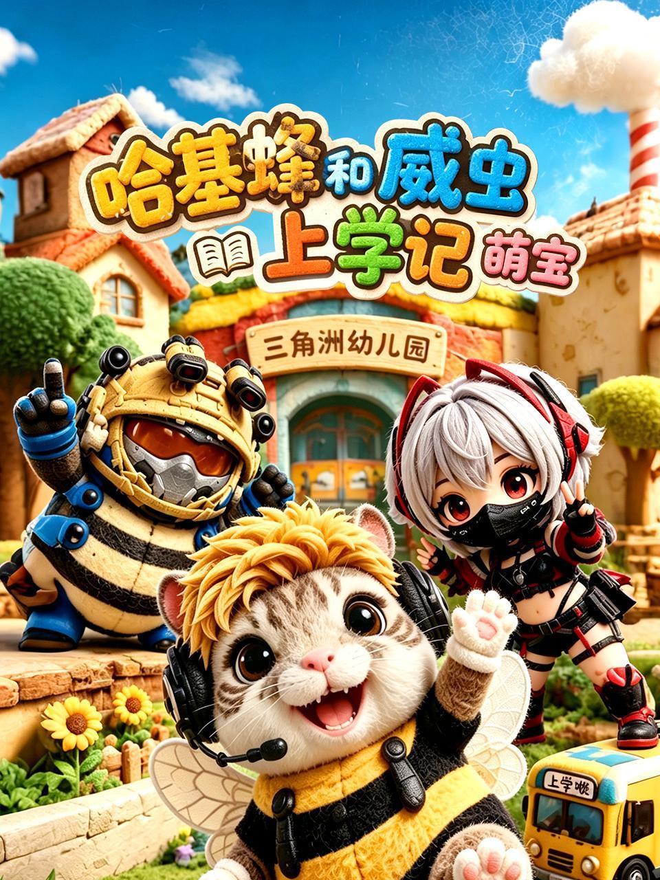 哈基蜂和威虫萌宝上学记