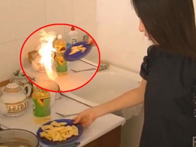 囧人囧事 搞笑！萌妹做饭引发的悲剧