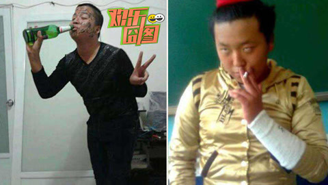 欢乐囧图 少年沙滩狂剪辣妹比基尼
