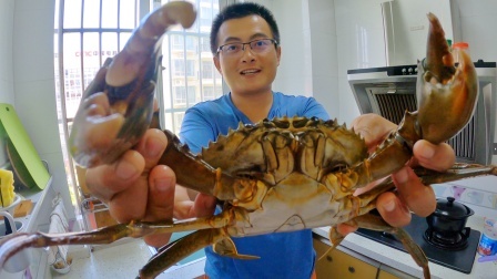 赶海抓到脸盆大的蟹王，给钱也不卖，熬海鲜粥吃过瘾了！