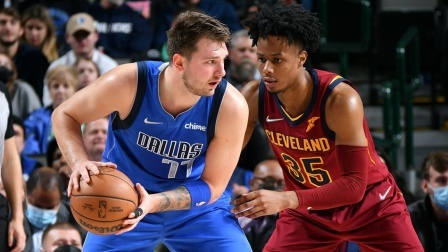 2021-2022赛季NBA集锦 NBA-阿伦28+14 东契奇25+10 骑士大胜独行侠