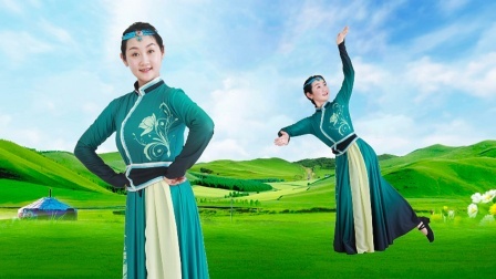 糖豆广场舞课堂《两座山》优美的蒙古舞教学