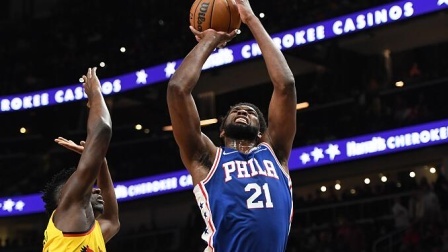 2021-2022赛季NBA集锦 NBA-恩比德28+12 库里18+576人逆转险胜老鹰