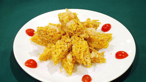 爱尚美食 美味的鲜虾南瓜烙