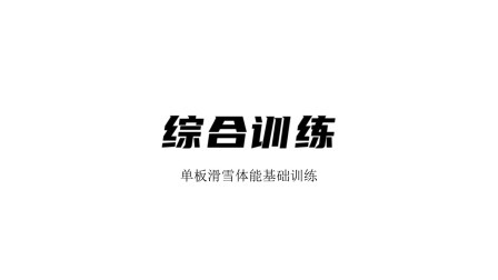 雪上运动专项训练 综合训练