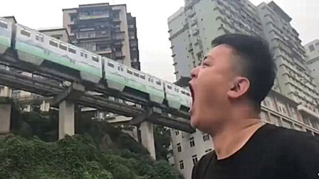 都是来重庆吃轻轨的吗？ 轨道：我天天被吃