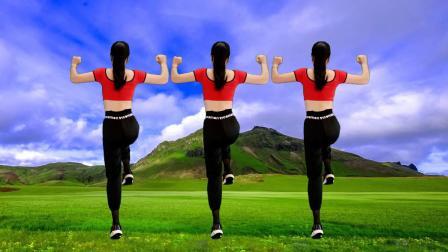 活力减肥健身操，排汗瘦身《蹦蹦蹦dj》背面演示