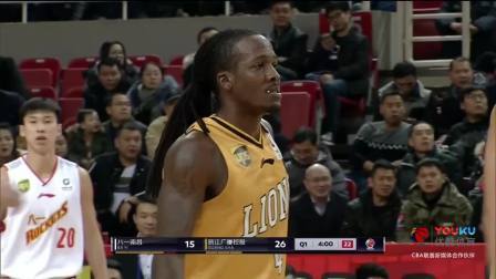 CBA 18/19赛季 八一VS广厦第一节：博洛西斯压哨三分命中，广厦33-21八一单节暂时领先