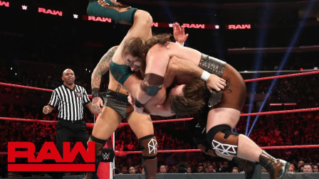 WWE RAW 2019 【RAW 06/17】维京战士俩灵活的胖子秒杀对手
