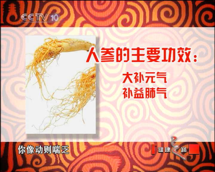 健康之路 中药三宝——人参（下）