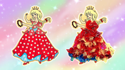 帮公主设计舞台礼裙