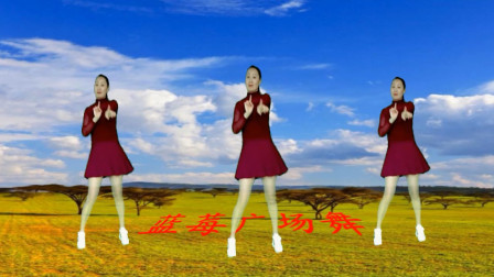 蓝莓思洁广场舞 一支动感甜蜜的情歌《1314我爱你》歌声甜蜜 舞步新颖活力