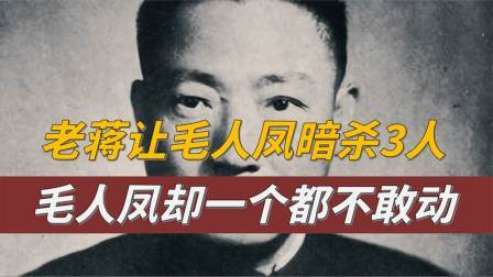 红墙往事 老蒋让毛人凤暗杀3人，看到名单后，毛人凤却一个都不敢动