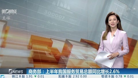 财经中间站 商务部:上半年我国服务贸易总额同比增长2.6%