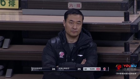 CBA 18/19赛季 江苏VS天津第二节：江苏获得八分领先优势，进入下半场