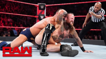 WWE RAW 2019 【RAW 03/11】腿法大师阿里斯特布莱克一大脚踢爆巴比鲁德