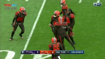 【NFL第5周比赛集锦】乌鸦9-12布朗