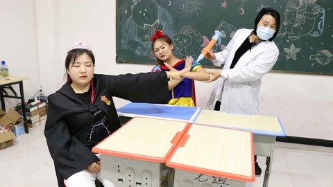 黑衣人冒充医生给小晴打“呼呼大睡针”，小晴用“梦游术”惩罚她