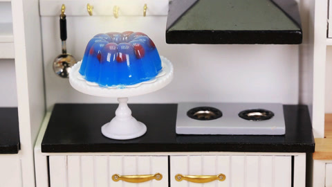 超级冰透感蓝色果冻