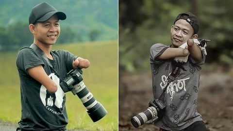 涨健识 他天生没手没腿，用嘴拍照娶妻生子成人生赢家