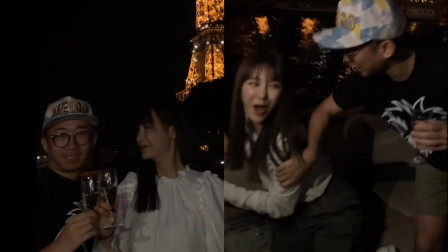 沈梦辰埃菲尔铁塔下深情表白，结果出现的竟不是杜海涛