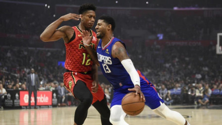 NBA流言收割机 乔治主场首秀20分钟砍37分，快船49分大胜老鹰结束连败