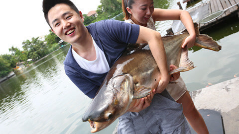 XFun吃货俱乐部2013 水怪惊呆吃货小伙伴 湄公河巨鲶敢吃吗