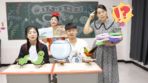 美女家务事 老师布置各种奇葩作业，如何让毛毛虫飞，你能完成作业吗？