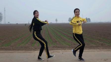 姐妹俩太拉风了麦田地里跳自由舞《DJ别睡了起来嗨》