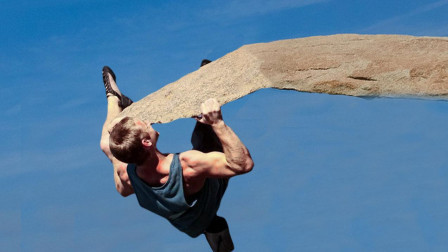 美国薄如薯片的岩石，无数人站上去都没断过，胖子上去会怎样？