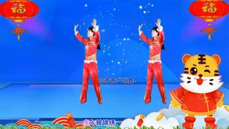 流行DJ广场舞及教学 第三季 喜庆动感广场舞《虎年你最牛》完整舞蹈教学