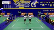 2023中国香港羽毛球公开赛 男双32强赛 邓恩/霍尔VS小波波夫/大波波夫