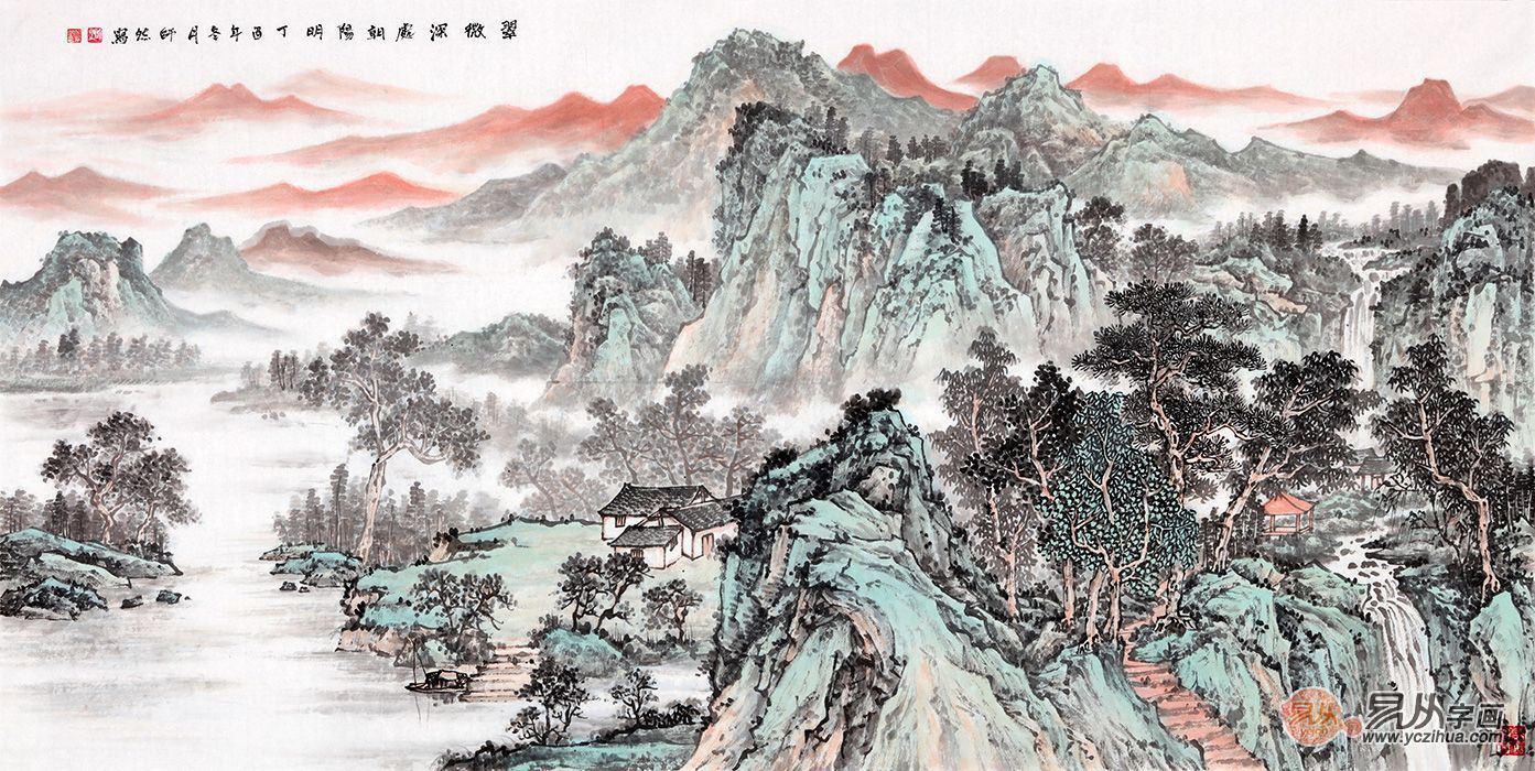 何新起山水画写意之中意境之美