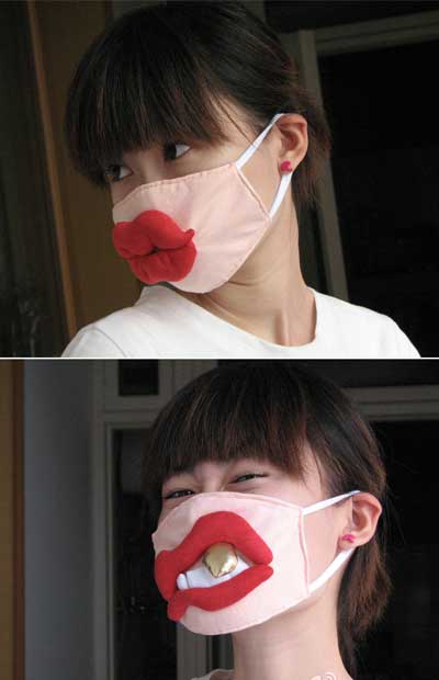 妹子自制的潮口罩