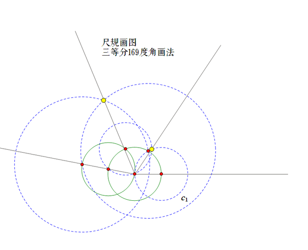 尺規畫圖 三等分任意角